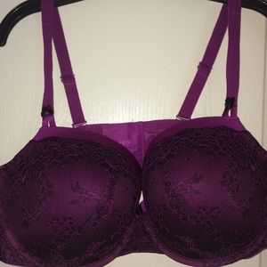 Purple Push-up Demi Bra 48c
